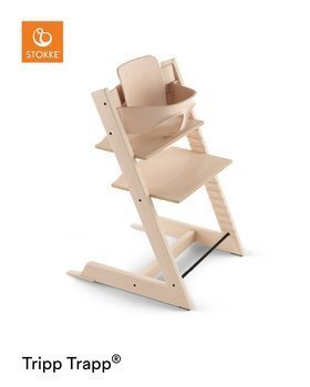 Stokke TRIPP TRAPP - zestaw 2w1 krzesełko + Baby Set| Natural
