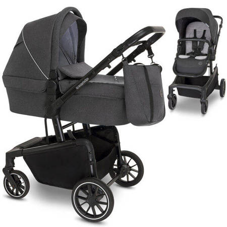 Baby Design ZOY - wózek wielofunkcyjny, zestaw 2w1 | 17 Graphite